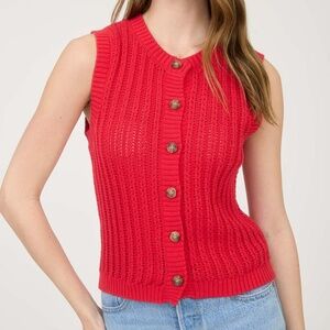 The Workshop Red Knit Sweater Vest